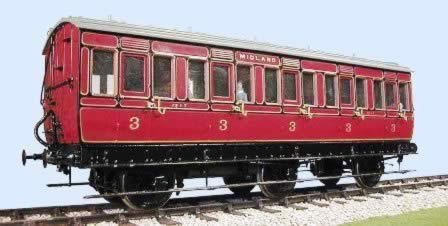 Slater's: O Gauge: MR/LMS 6 Wheel Clayton Arch Roof Coach All Third
