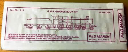 P&D Marsh: N Gauge: GWR 68xx Grange Body Kit