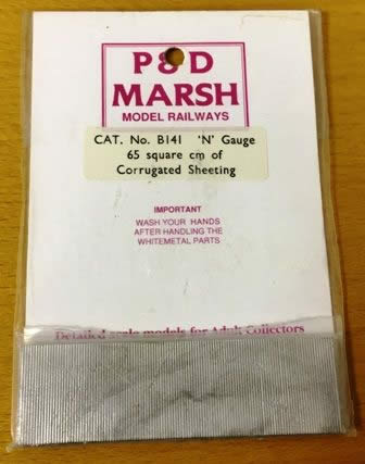 P&D Marsh: N Gauge: 65 Square Centimetres Of Corrugated Sheeting