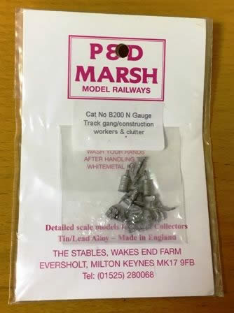 P&D Marsh: N Gauge: Track Gang/Construction Workers And Clutter