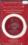 Railway Ceramics: Disc Holder: BR Lion & Wheel Maroon Tax Disc Holder