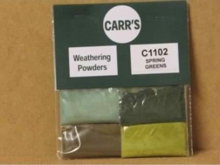Carr's Modelling Products: Spring Greens Weathering Powders