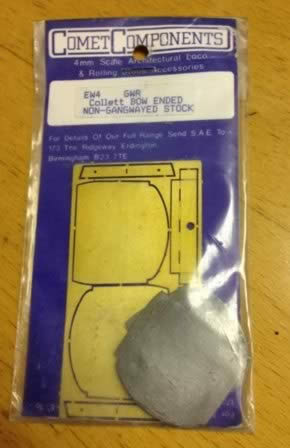 Comet Components: OO Gauge: Collett Bow Ended Non-Gangwayed Stock