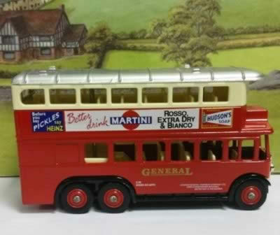 Lledo: Days Gone By: Martini Double Decker London Transport Model Trolley Bus