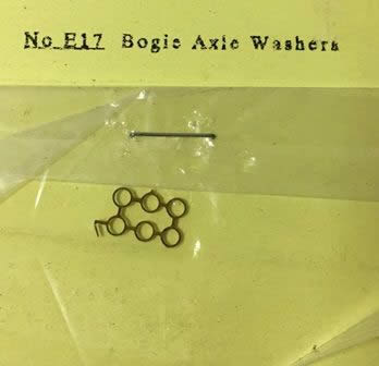 Craftsman: OO Gauge: Bogie Axle Washers 0.015'' Brass