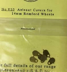 Craftsman: OO Gauge: Axlenut Covers For 14mm Romford Wheels