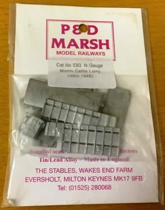 P&D Marsh: N Gauge: Morris Cattle Lorry Cab Styling Introduced 1948