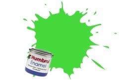 Humbrol Paint 14ml tinlets: Fluorescent Signal Green Gloss B7081