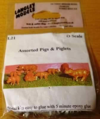Langley: O Gauge: Assorted Pigs & Piglets