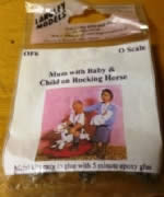 Langley: O Gauge: Mum/Baby & Child On Rocking Horse
