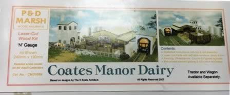 P&D Marsh: N Gauge: Coates Manor Dairy Laser-Cut Wood Kit