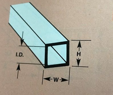 Plastruct: STFS-4 Fineline Square Tube