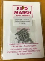 P&D Marsh: N Gauge: Platform Trolleys, Porters And Luggage