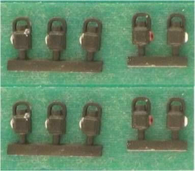 Springside: OO Gauge: LMS Head & Tail Lamps Black