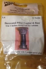 Langley: O Gauge: Pillar Capital & Base Decorated