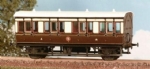 Ratio: OO Gauge: GWR 4 Wheel Composite 4 Compartment Coach