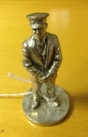 Royal Hampshire: Pewter Ornamental Model: Railway Man in Peak Cap Model