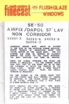 South Eastern Finecast: OO Gauge: Airfix/Dapol 57' Lav Non-Corridor Windows