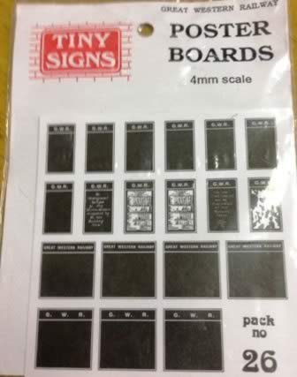 Tiny Signs: OO Gauge: Poster Boards