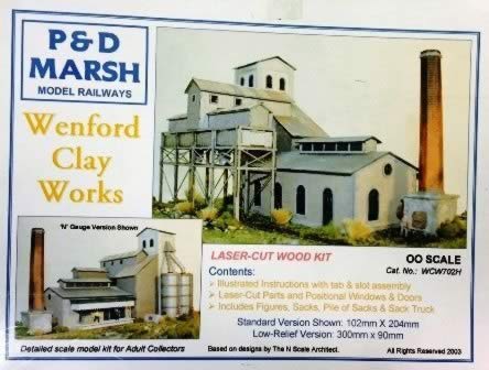 P&D Marsh: OO Gauge: Wenford Clay Works Laser-Cut Wood Kit